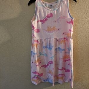 H&M Kids Dinosaur Print Dress - Pink and Blue